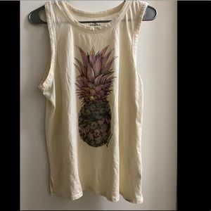 White Pineapple Tank Top